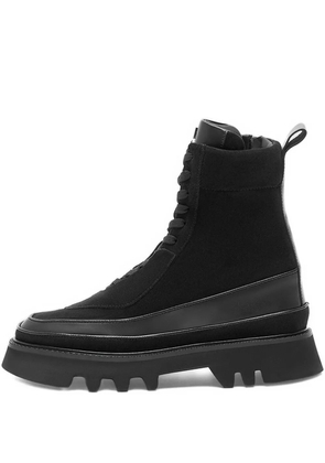 Manière De Voir eiffel zip combat boots - Black
