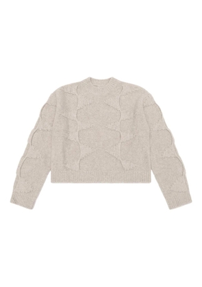HELIOT EMIL spiral-knit wool sweater - Neutrals