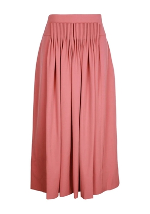 Hermès Pre-Owned pleat-detail midi skirt - Pink