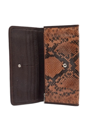 Longchamp 2000 snakeskin wallet - Brown