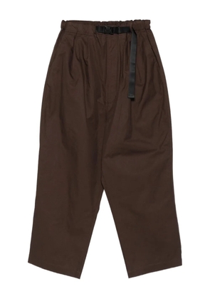 Comme des Garçons Homme pleated belted trousers - Brown