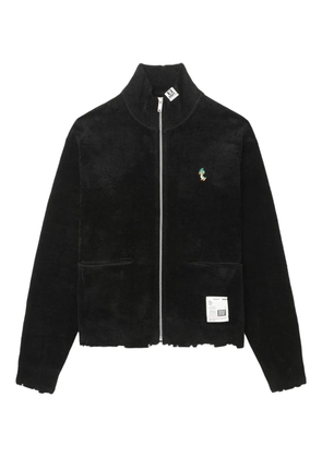 Maison MIHARA YASUHIRO frayed zip-up cardigan - Black