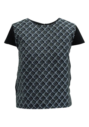 Maje patterned short-sleeve blouse - Black