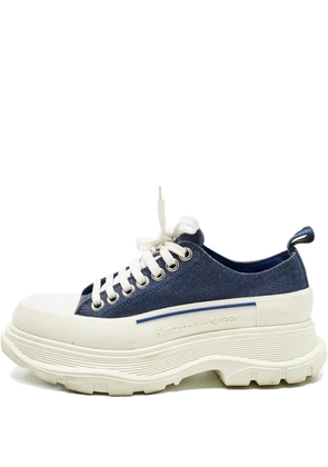 Alexander McQueen Pre-Owned tread canvas sneakers - Blue