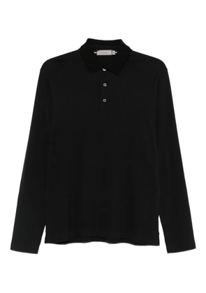 Canali long-sleeve polo shirt - Black