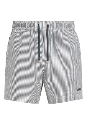 Zegna striped swim shorts - White