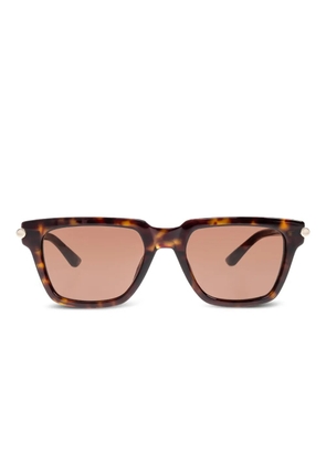 Alexander McQueen Eyewear T-bar Icon tortoiseshell sunglasses - Brown