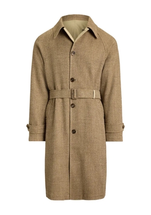 Polo Ralph Lauren herringbone-pattern belted coat - Brown