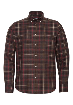 LOJA DAS MEIAS buttoned checked shirt - Brown