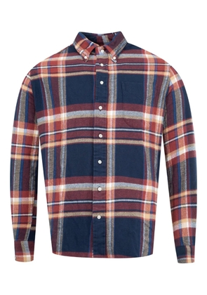 Gitman Bros Winter Madras checked shirt - Blue