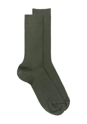 Sunspel ribbed socks - Green