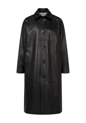 Man On The Boon. calf leather single coat - Black