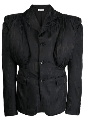 Comme des Garçons Homme Plus striped shoulder-pads blazer - Black