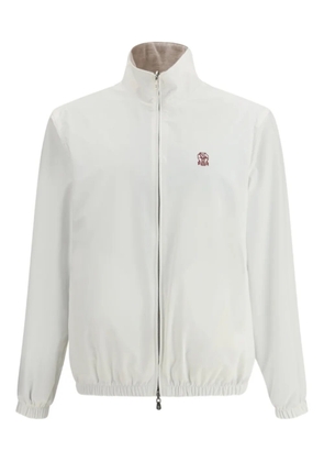 Brunello Cucinelli reversible zip-up lightweight jacket - White