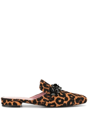 Macgraw Margot leopard print slip-on loafers - Brown