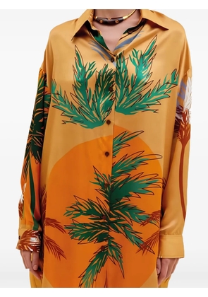 Raquel Diniz Paula silk mini dress - Orange