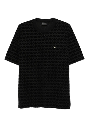Emporio Armani monogram T-shirt - Black