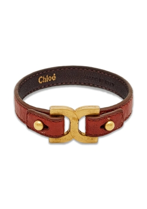 Chloé Pre-Owned leather hardware bracelet - Brown