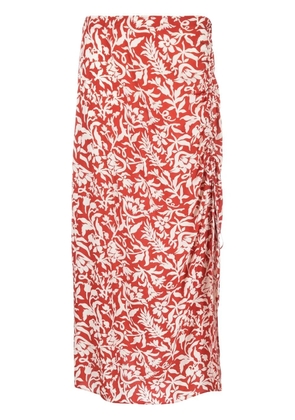Polo Ralph Lauren floral print midi skirt - Red