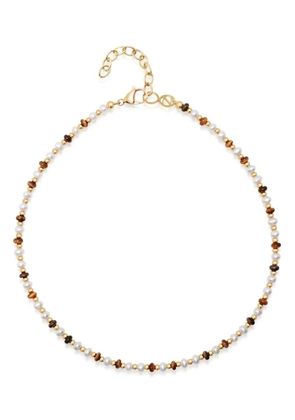 Nialaya Jewelry mini beaded chocker necklace - Gold