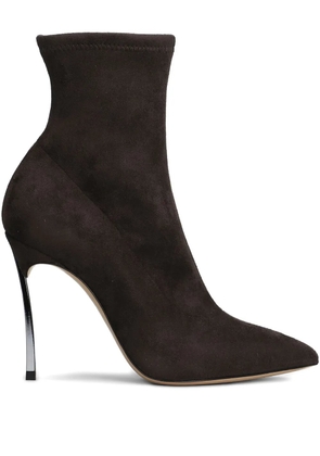Casadei 100mm Blade pointed-toe boots - Brown