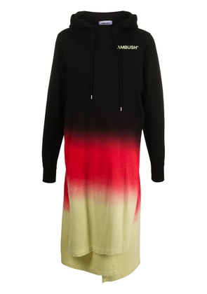 AMBUSH gradient long hoodie - Black