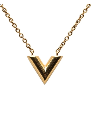 Louis Vuitton Pre-Owned 2015 Gold Plated Essential V Necklace costume necklace