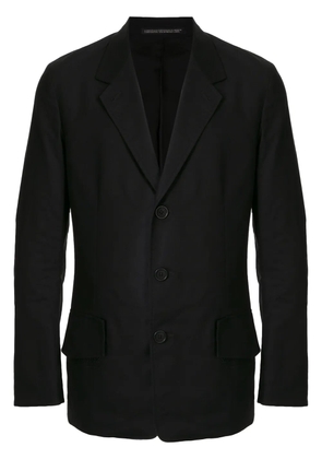 Yohji Yamamoto single-breasted blazer - Black