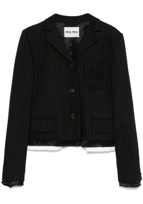 Miu Miu pinstriped jacket - Black