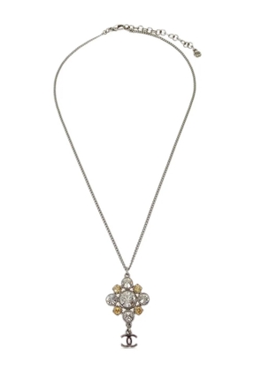 CHANEL Pre-Owned 2010 CC rhinestone-embellished necklace - Silver