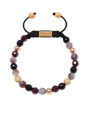 Nialaya Jewelry crystal-embellished beaded bracelet - Black