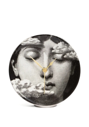 Fornasetti figurative-print table clock - Black