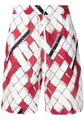 3.1 Phillip Lim woven-print deck shorts - White
