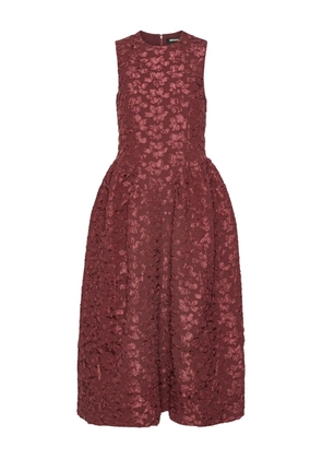 ROTATE BIRGER CHRISTENSEN flower-embellishment midi dress - Red