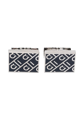 Ferragamo square pattern cufflinks - Silver