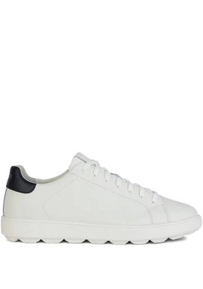 Geox Spherica leather lace-up trainers - White