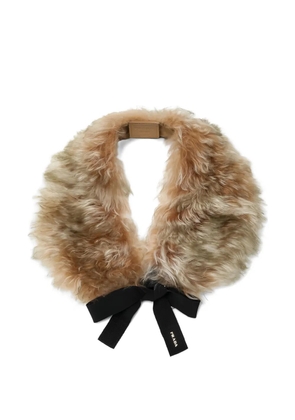 Prada lamb-fur scarf - Neutrals