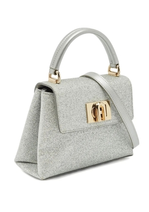 Furla mini 1927 glitter tote bag - Silver