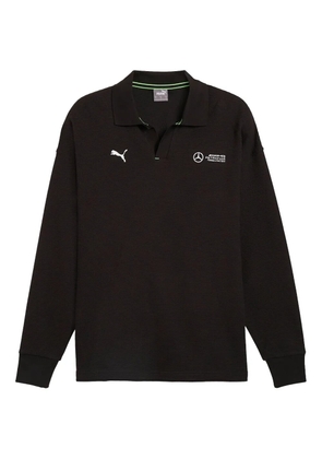 PUMA x Mercedes AMG Petronas F1 Team logo-embroidered polo shirt - Black