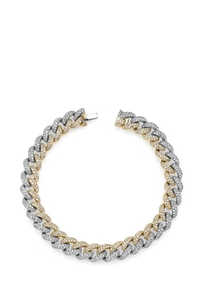 SHAY 18kt gold medium Two-Tone diamond bracelet - White