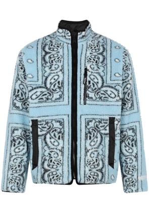 Supreme bandana-print reversible fleece jacket - Blue
