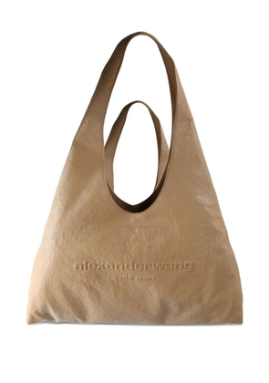 Alexander Wang embossed-logo tote bag - Brown