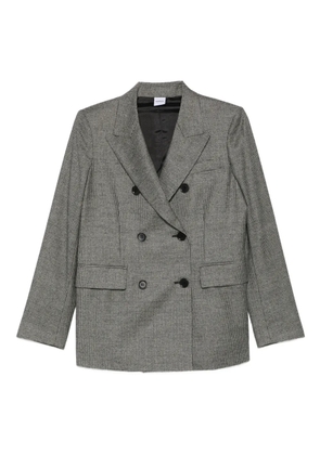 ASPESI pied de poule double-breasted blazer - Grey