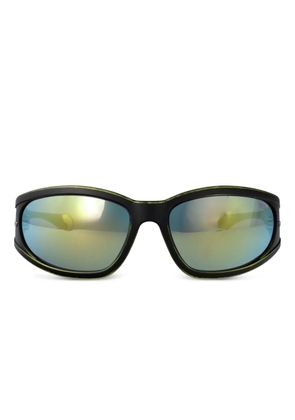 Diesel reflective-lens oval-frame sunglasses - Black