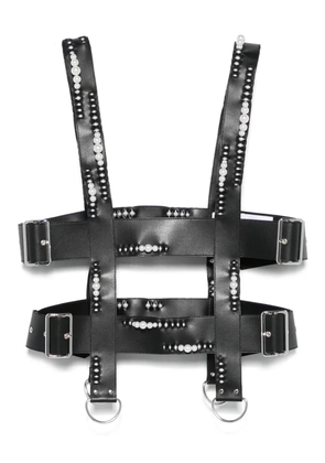 Noir Kei Ninomiya faux-leather harness vest - Black