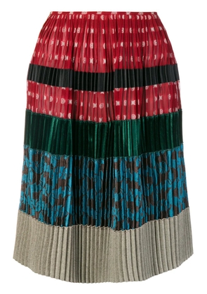 Jean Paul Gaultier Pre-Owned pleated patchwork skirt - Multicolour