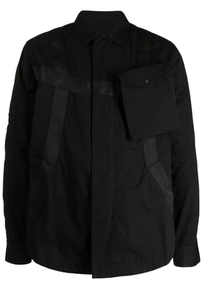 Maharishi tape-detail shirt jacket - Black