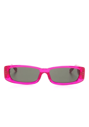 Linda Farrow Talita rectangle-frame sunglasses - Pink