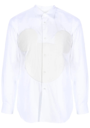 Comme Des Garçons Shirt graphic-print cotton shirt - White