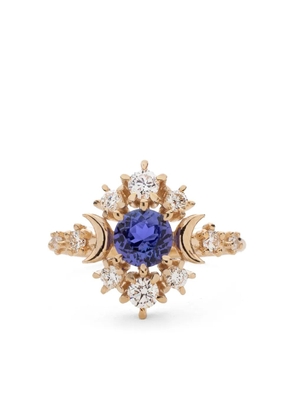 SOFIA ZAKIA 14kt yellow gold Wandering Cosmos tanzanite and diamond ring